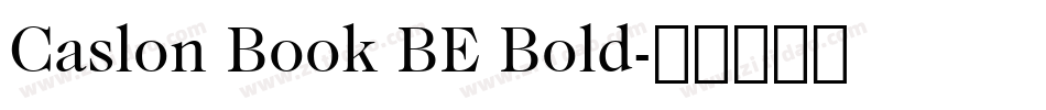 Caslon Book BE Bold字体转换